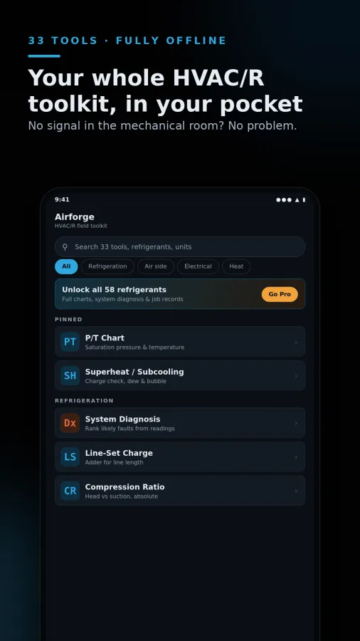 Airforge: HVAC/R Field Tools screenshot