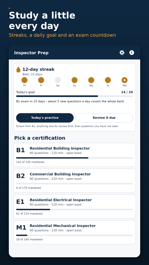 Building Inspector Exam Prep screenshot