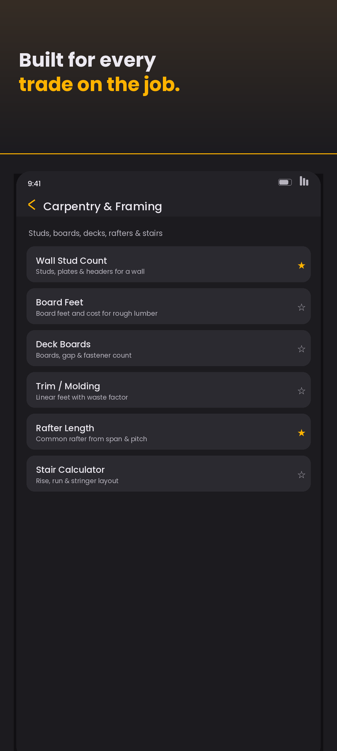 BuildSmith: Construction Calc screenshot