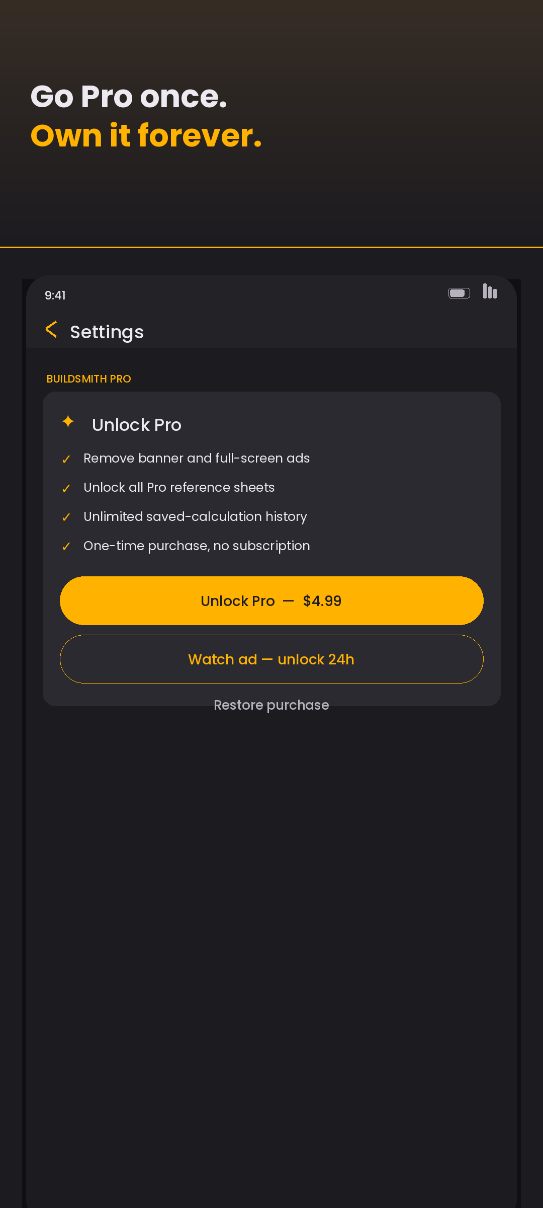 BuildSmith: Construction Calc screenshot