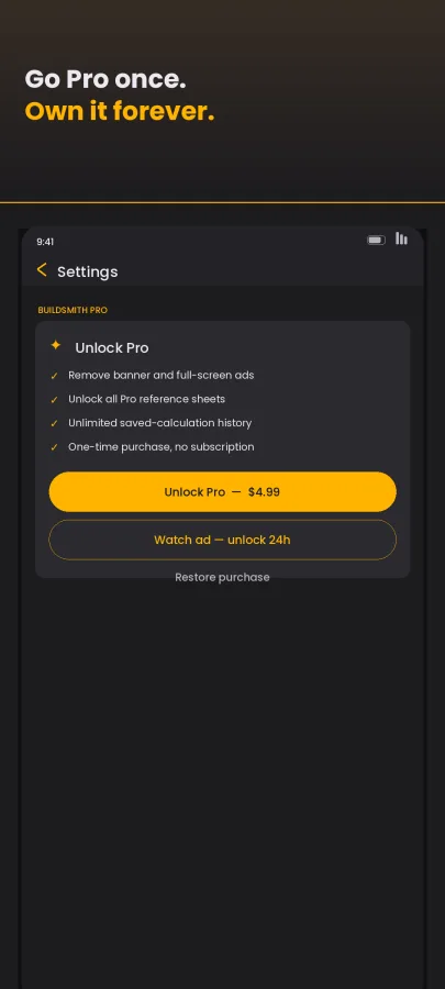 BuildSmith: Construction Calc screenshot