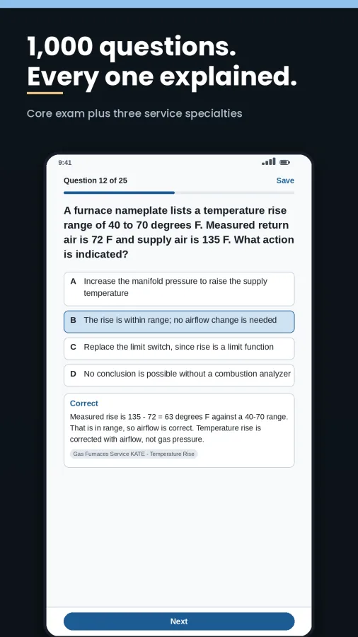 CoreForge: HVAC Exam Prep screenshot