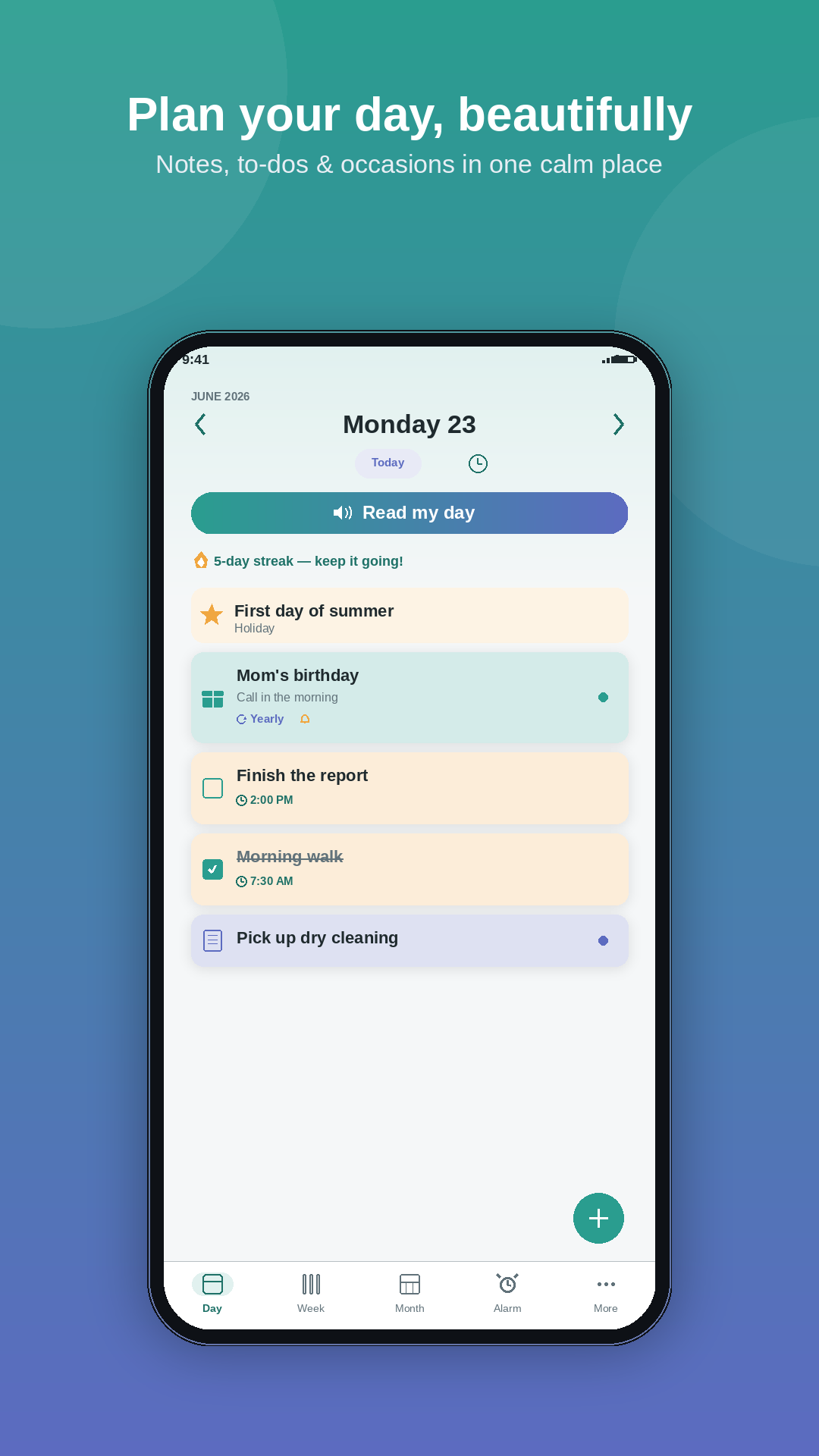DayLeaf: Planner & Alarm screenshot