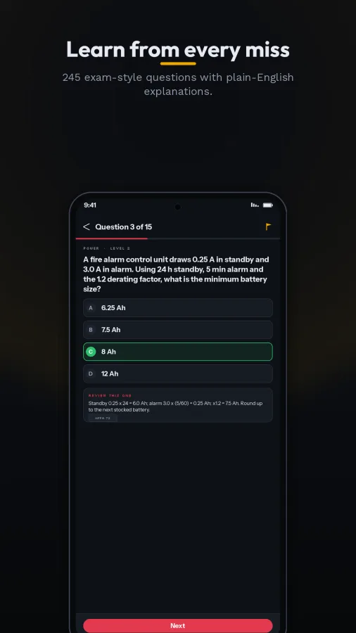 Fire Alarm Prep: NICET Exam screenshot