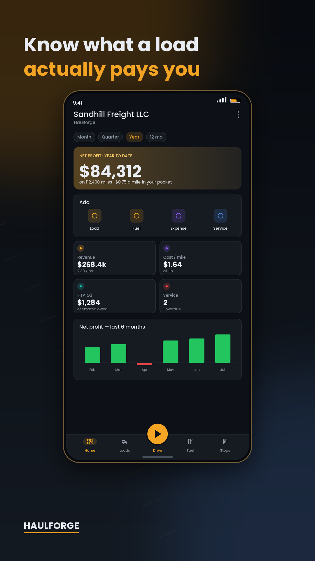 Haulforge: Owner Operator IFTA screenshot