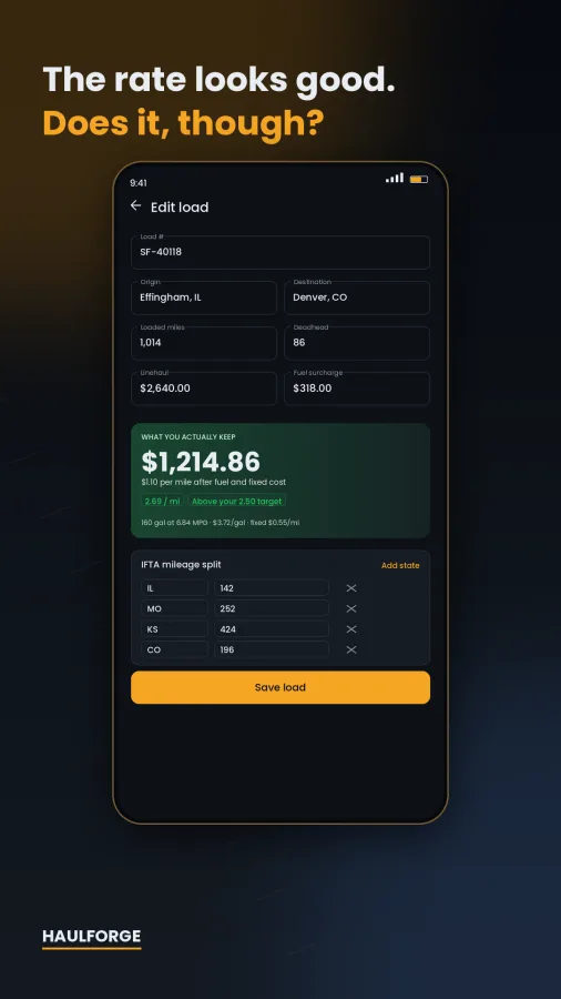 Haulforge: Owner Operator IFTA screenshot