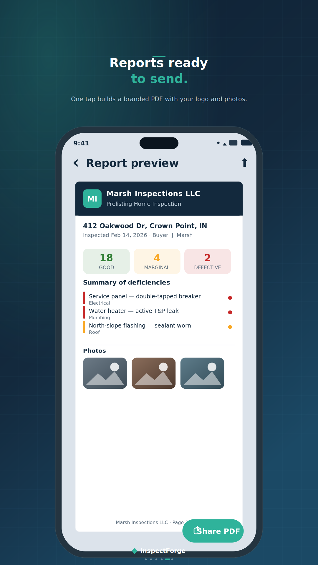 InspectForge: Home Inspection screenshot