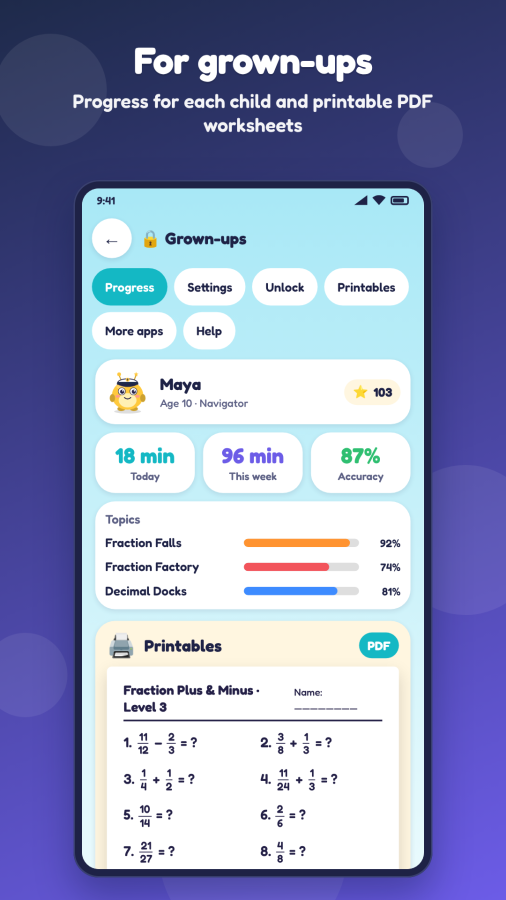 Mathlings: Decimals & Percents screenshot