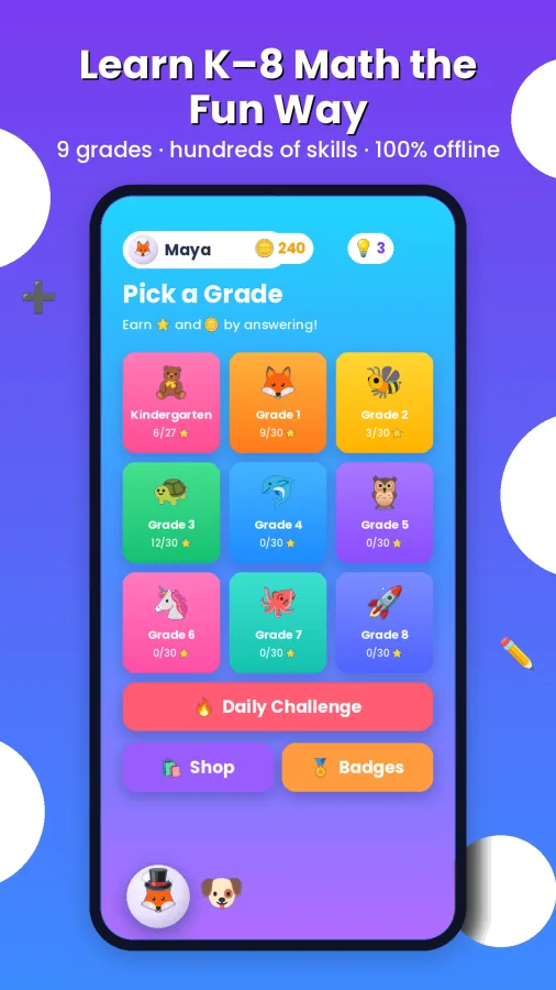 Mathlings: Math Quiz Adventure screenshot