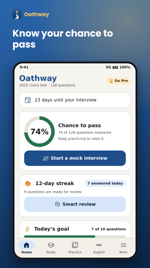Oathway: US Citizenship Test screenshot