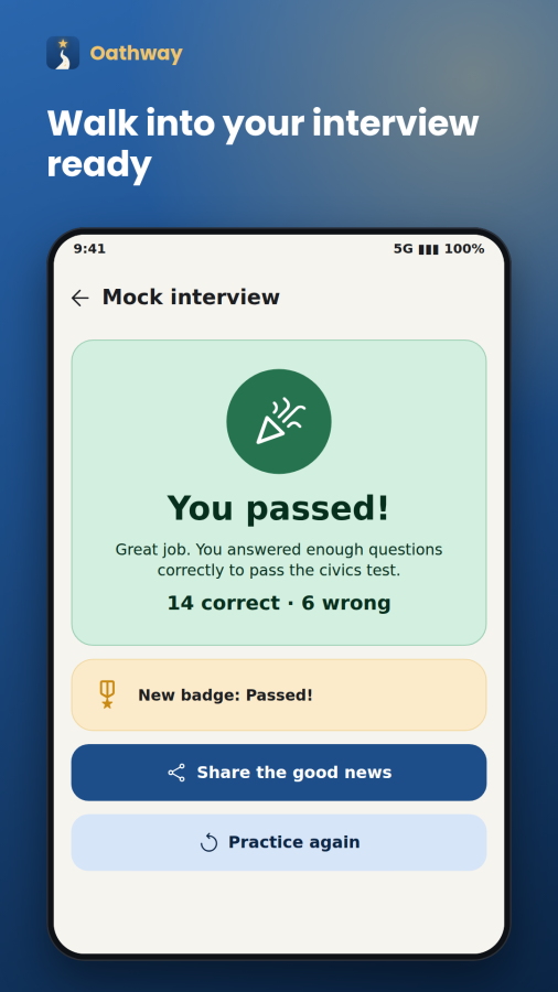 Oathway: US Citizenship Test screenshot