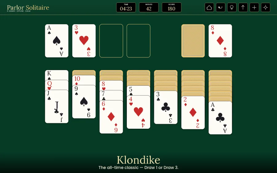 Parlor Solitaire: 5 in 1 screenshot