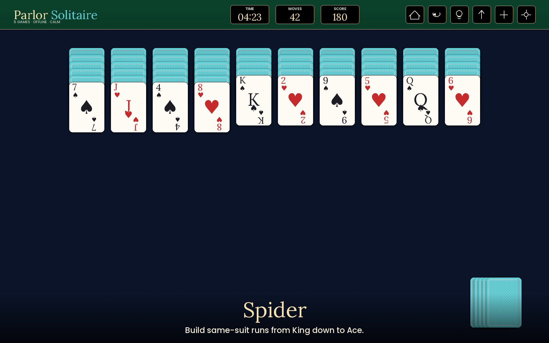 Parlor Solitaire: 5 in 1 screenshot