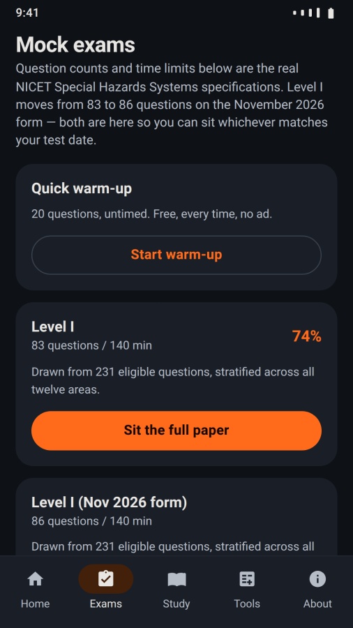 Special Hazards Exam Prep screenshot