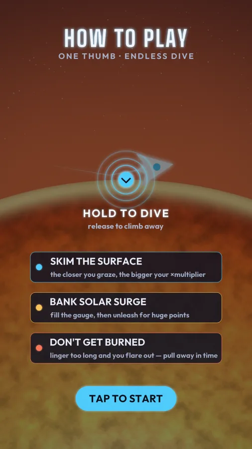 SunDiver: Skim the Sun screenshot