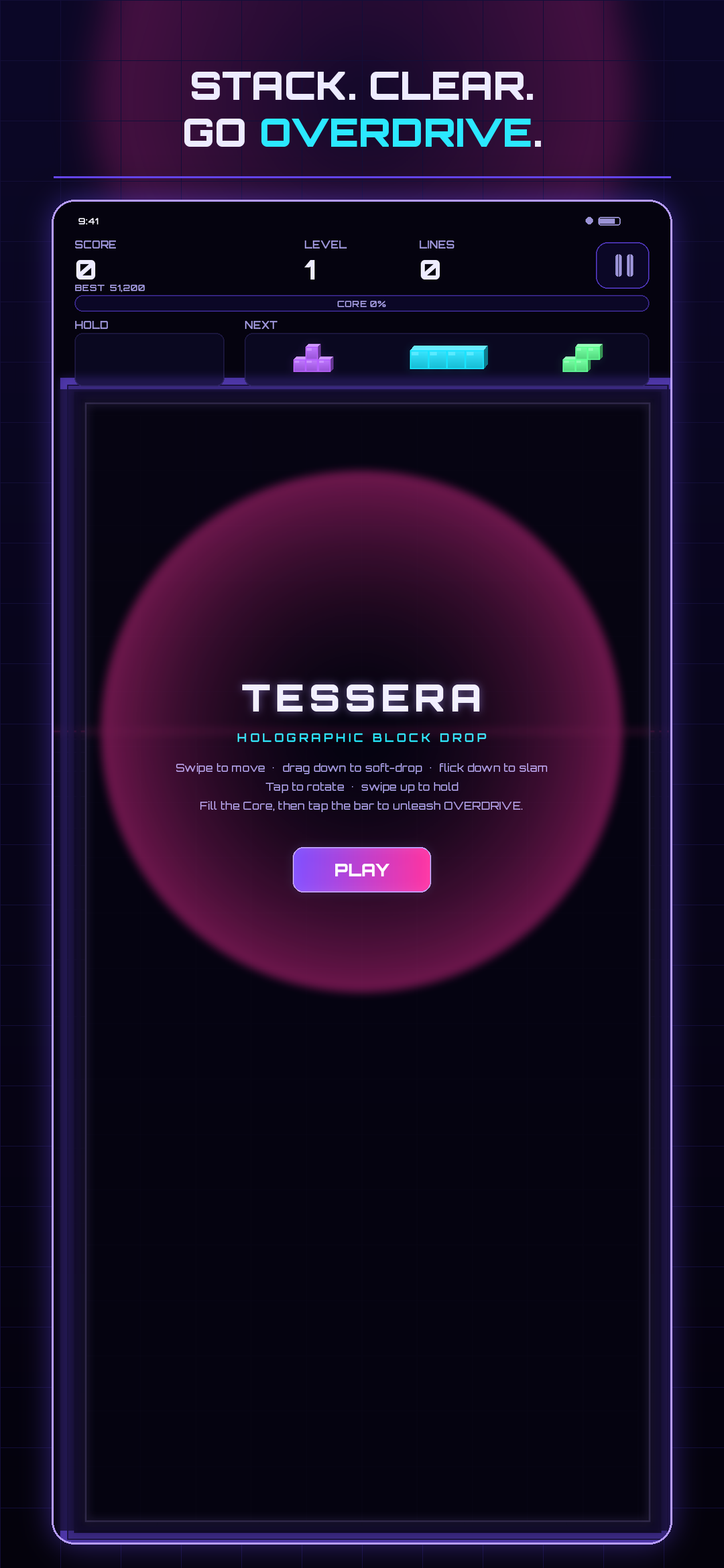 Tessera – Neon Block Puzzle screenshot