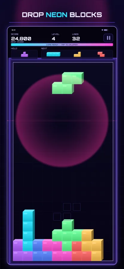 Tessera – Neon Block Puzzle screenshot