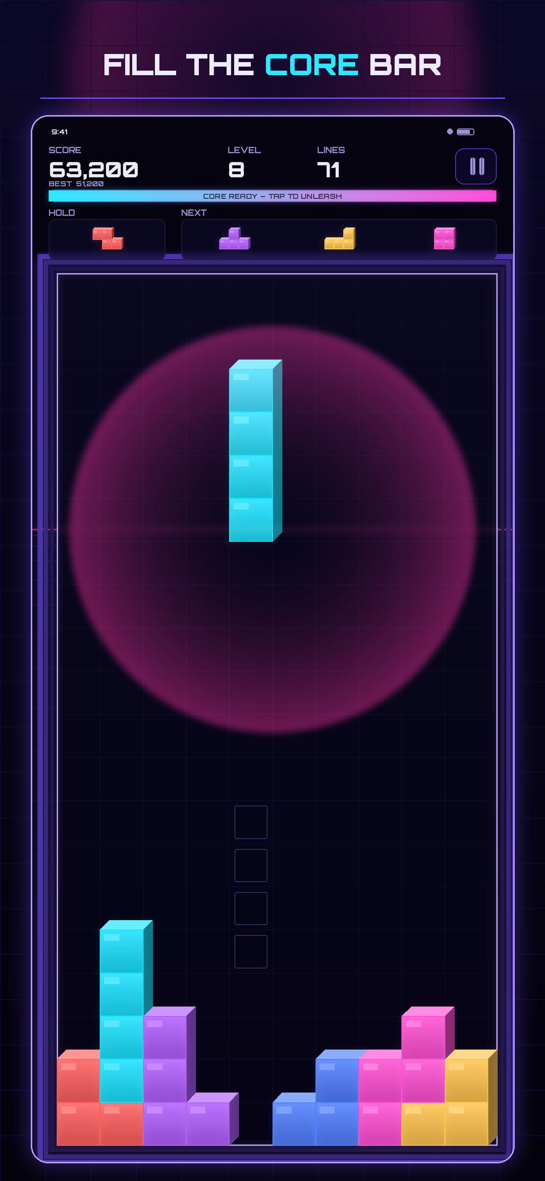 Tessera – Neon Block Puzzle screenshot