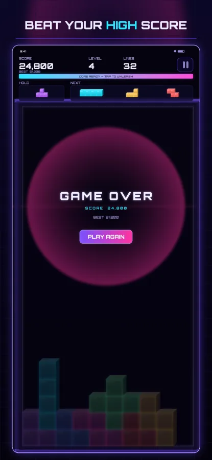 Tessera – Neon Block Puzzle screenshot