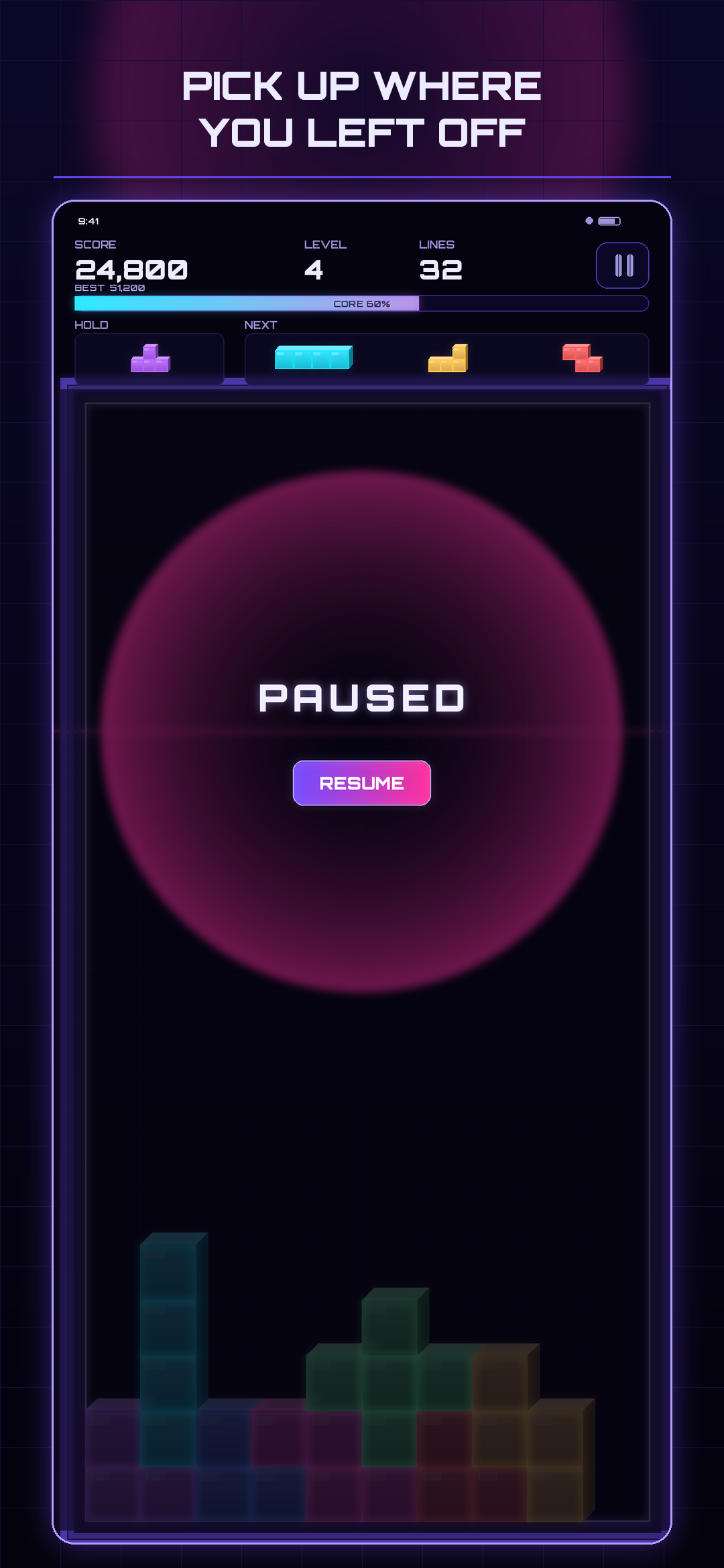 Tessera – Neon Block Puzzle screenshot
