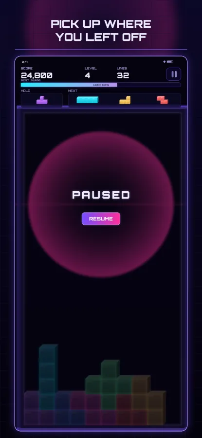 Tessera – Neon Block Puzzle screenshot