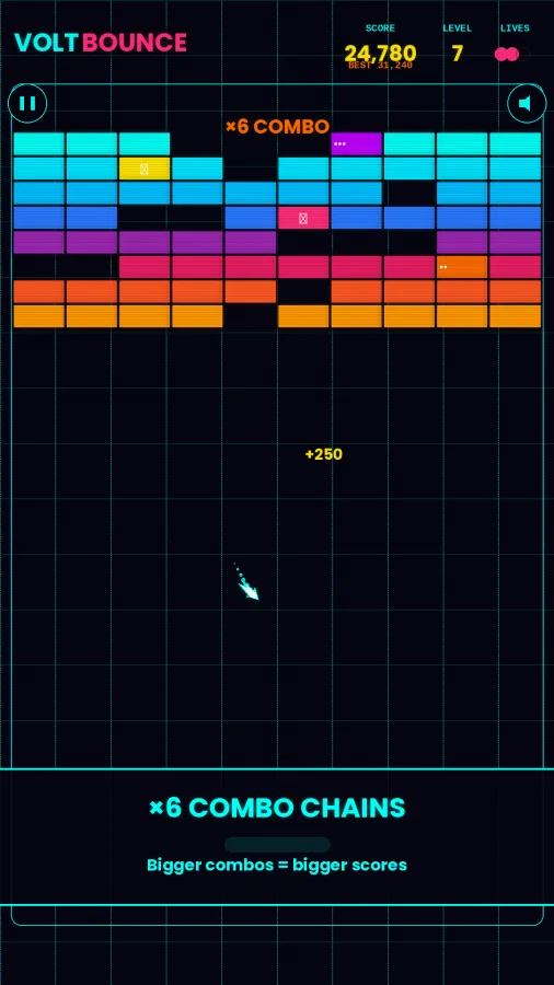 VoltBounce: Neon Brick Arcade screenshot