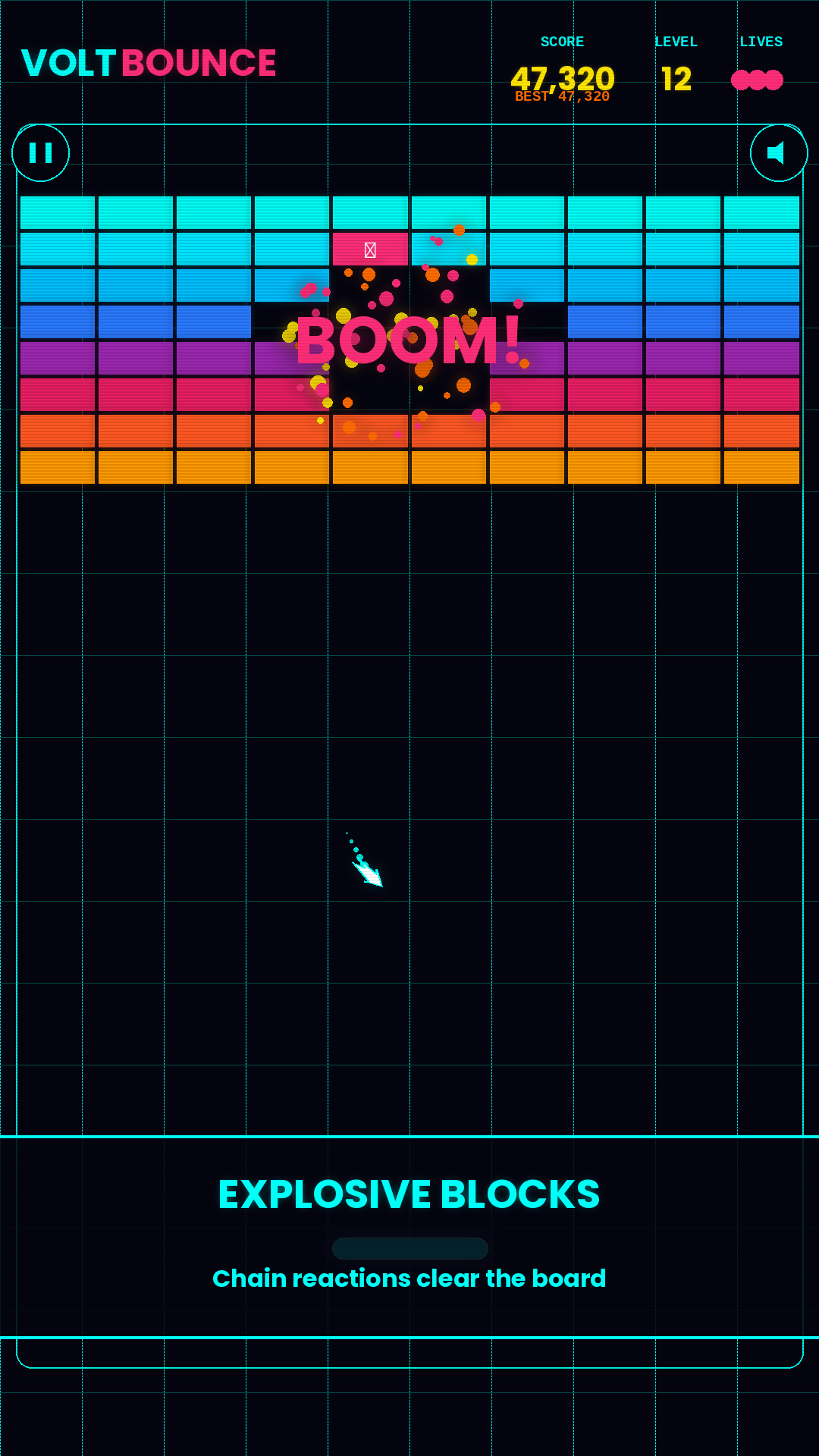 VoltBounce: Neon Brick Arcade screenshot