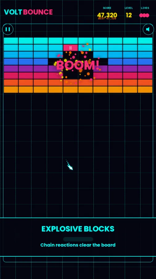 VoltBounce: Neon Brick Arcade screenshot