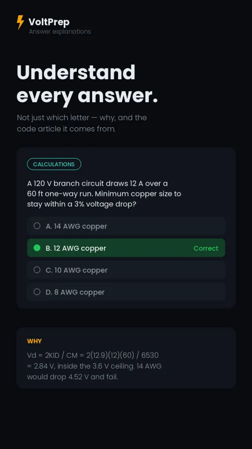 VoltPrep Electrician Exam Prep screenshot